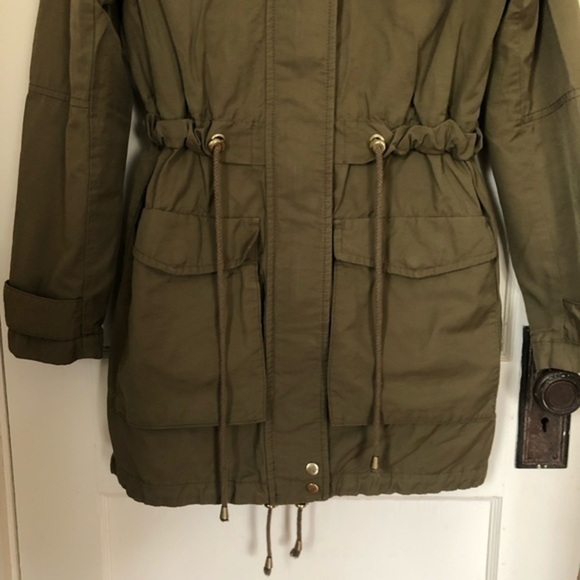 H&M Green Coat with Gold Accents Size XS - Picture 6 of 10